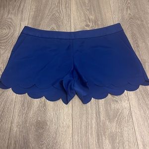 Express• Blue Scalloped Hem Shorts